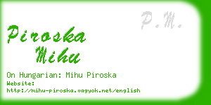 piroska mihu business card